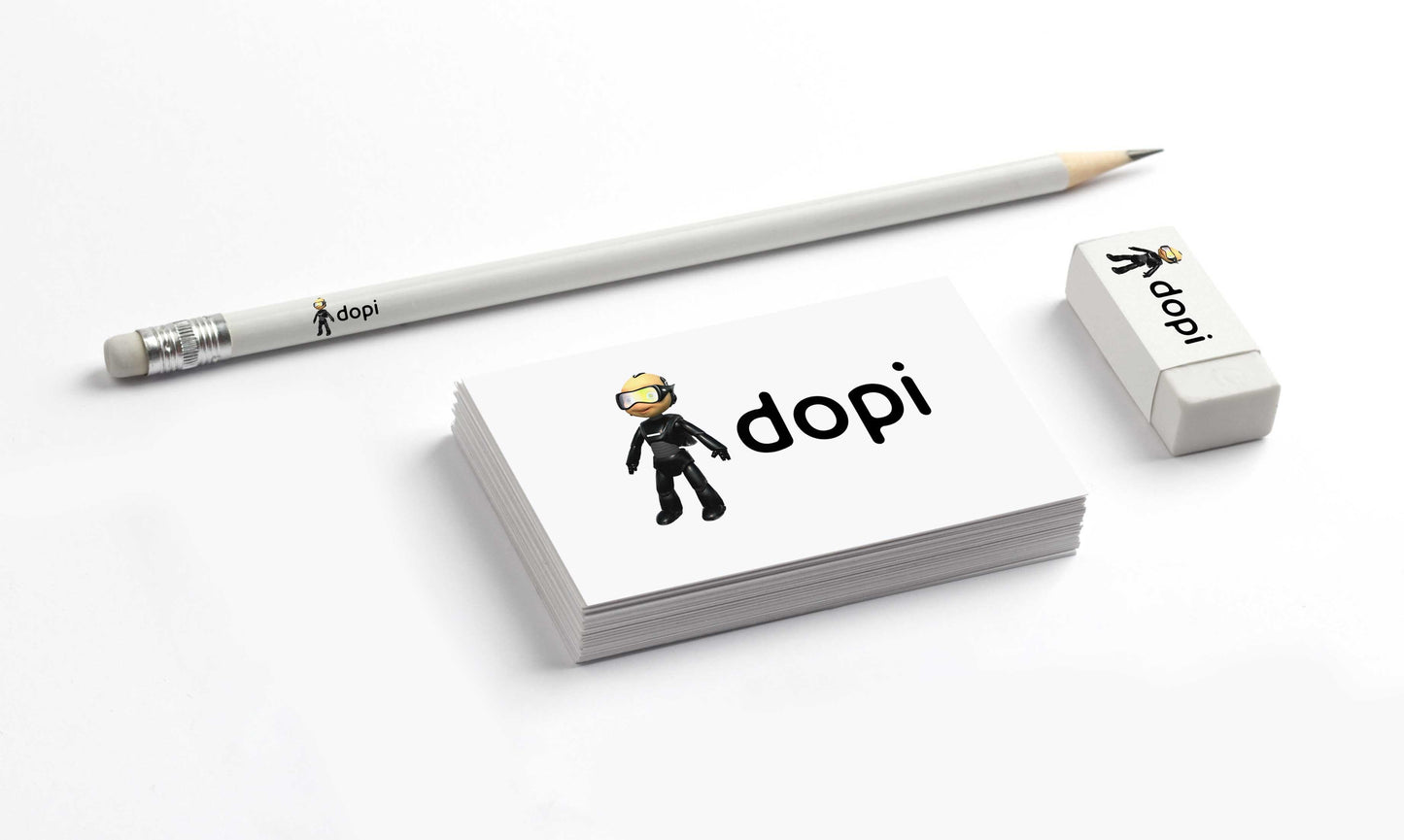 Dopi Pencil-Card-Eraser Set